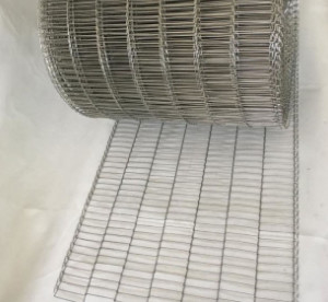 SS304 SS316 Flat Mesh Type Conveyor Belt Wire For Chocolate Biscuit Conveying