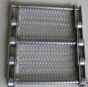 Stainless Steel Metal Chain Conveyor Belt Mesh Sprocket Driven