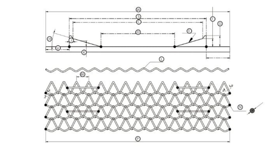 Herringbone Solar Panel Mesh Architectural Woven Wire Mesh Belt