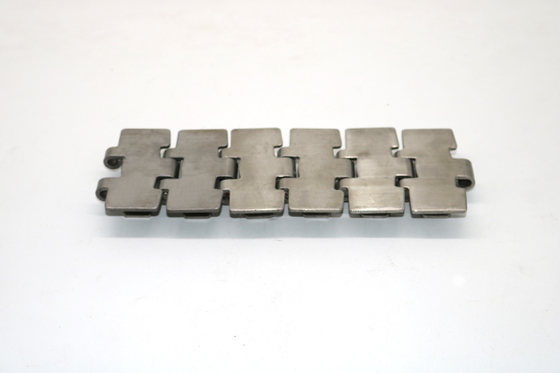 Driven Roller Wire Mesh Conveyor Belt SS Slat Chain With Attachment