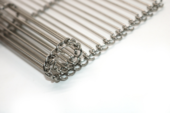 Food Grade Flat Flex 304 Stainless Steel Mesh Belt Weave Chain Wire For Bread Baking