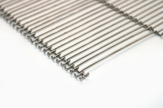 Food Grade Flat Flex 304 Stainless Steel Mesh Belt Weave Chain Wire For Bread Baking