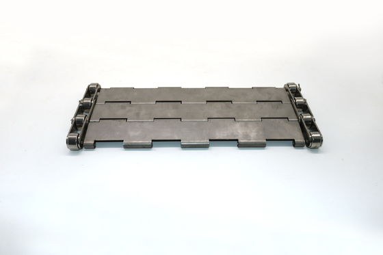 302 Stainless Steel Driven Roller Flat Top Chain Slat For Food Processing