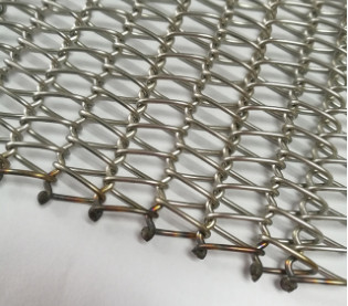 0.5mm-4mm Balanced Spiral SS Wire Mesh Belt Conveyor For Bakery Tunnel Oven