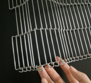 Enrober Flat Flex Wire Mesh Oven Conveyor Belt For Food Equipment