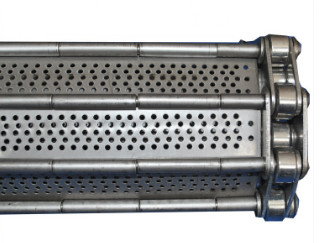 High Load Stainless Steel Perforated Slatted Conveyor Belt Plate Chain