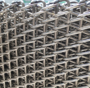 SS 304 316 Stainless Steel Industrial Herringbone Conveyor Belt For Food