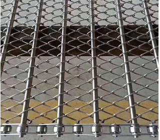 Plain Weave Spiral Wire Mesh SS601 Chain Conveyor