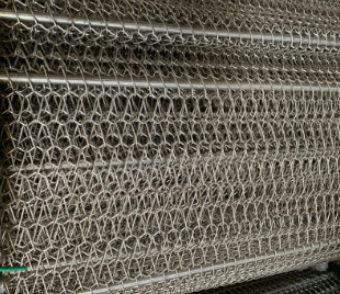 304 Stainless Steel Chain Link Wire Mesh Belt Roll For Cleaning Drying