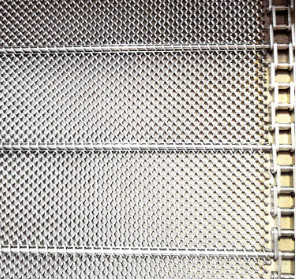 Customized Food Industry Diamond Mesh Steel Plate Conveyor Belt