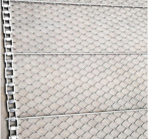 Customized Food Industry Diamond Mesh Steel Plate Conveyor Belt
