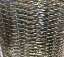 Chain Link Flat Wire Diamond Mesh Steel Screen Conveyor Belt