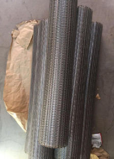 Chain Link Flat Wire Diamond Mesh Steel Screen Conveyor Belt