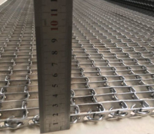 Flat Flex Enrobe Stainless Steel Conveyor Belt Wire Mesh For Bakery