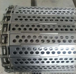 Perforated 430 Stainless Steel Chip Conveyor Chain Plate Belt