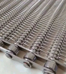 Stainless Spiral Freezer Belt Woven Wire Mesh Panels For Food Conveyor Equipment