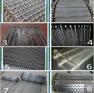 Stainless Steel Metal Chain Conveyor Belt Mesh Sprocket Driven