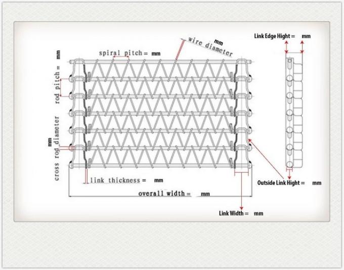 400mm 500mm Metal Wire Mesh Conveyor Flat Flex Belt With Chain 1