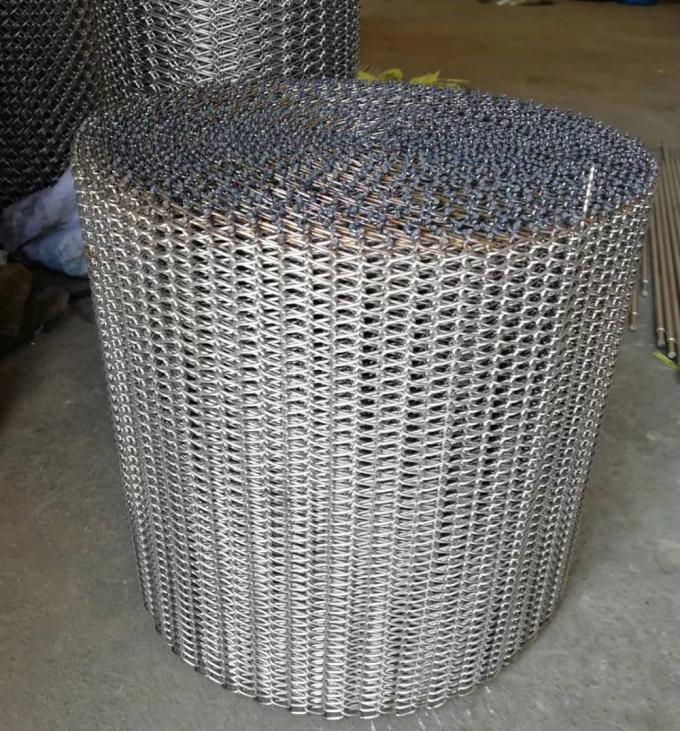 400mm 500mm Metal Wire Mesh Conveyor Flat Flex Belt With Chain 9