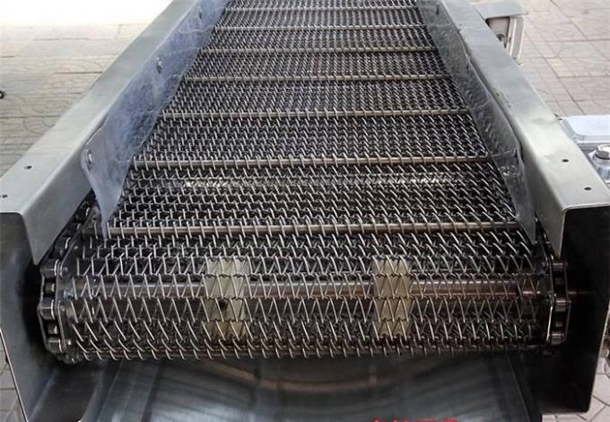 400mm 500mm Metal Wire Mesh Conveyor Flat Flex Belt With Chain 10